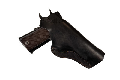 Кобура для Colt 1911 поясна не формована шкіра чорна ms Кобура для Colt 1911 поясна не формована шкіра чорна ms
