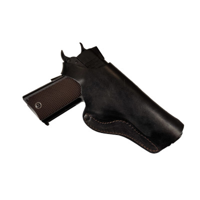 Кобура для Colt 1911 поясна не формована шкіра чорна ms Кобура для Colt 1911 поясна не формована шкіра чорна ms