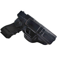 Кобура поясна Glock 17, Глек 17, Retay G 17, Ретай 17формована з кліпсою (шкіра, чорна) ms