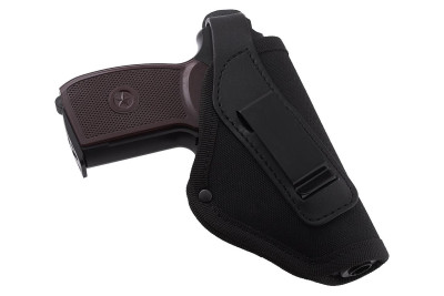 Кобура для ПМ-Макарова поясна + прихованого носіння (cordura 1000D/шкіра, чорна) ms Кобура для ПМ-Макарова поясна + прихованого носіння (cordura 1000D/шкіра, чорна) ms