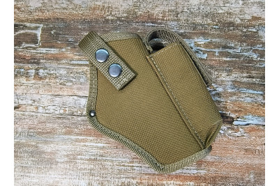 Кобура до G-17 Glock-17 Глок поясна з чохлом підсумком до магазину Койот Песок MS Кобура до G-17 Glock-17 Глок поясна з чохлом підсумком до магазину Койот Песок MS