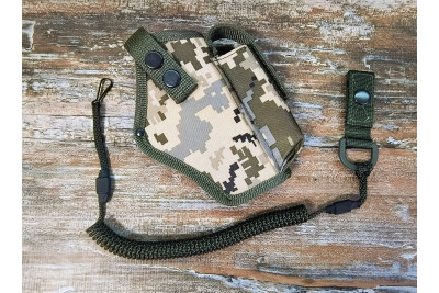 Кобура до G-17 Glock-17 Глок поясна з чохлом підсумком до магазину + шнур тренчик Піксель MS Кобура до G-17 Glock-17 Глок поясна з чохлом підсумком до магазину + шнур тренчик Піксель MS
