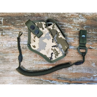 Кобура до G-17 Glock-17 Глок поясна з чохлом підсумком до магазину + шнур тренчик Піксель MS Кобура до G-17 Glock-17 Глок поясна з чохлом підсумком до магазину + шнур тренчик Піксель MS