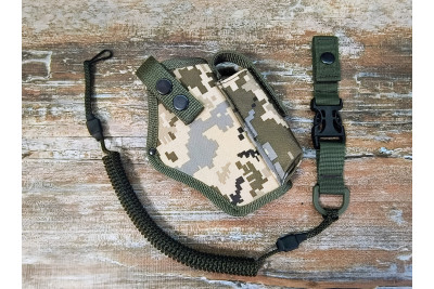Кобура до G-17 Glock-17 Глок поясна з чохлом підсумком до магазину + шнур тренчик Піксель MS Кобура до G-17 Glock-17 Глок поясна з чохлом підсумком до магазину + шнур тренчик Піксель MS