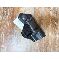 Шкіряна кобура для Glock 19 — Формована (внутрішня на кліпсі + поясна), чорна ms