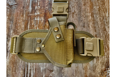 Кобура на стегнах з платформою для ПМ Макарова кобура на ногу cordura1000d колір койот настегенна кобура ms шнур страхувальний Кобура на стегнах з платформою для ПМ Макарова кобура на ногу cordura1000d колір койот настегенна кобура ms шнур страхувальний
