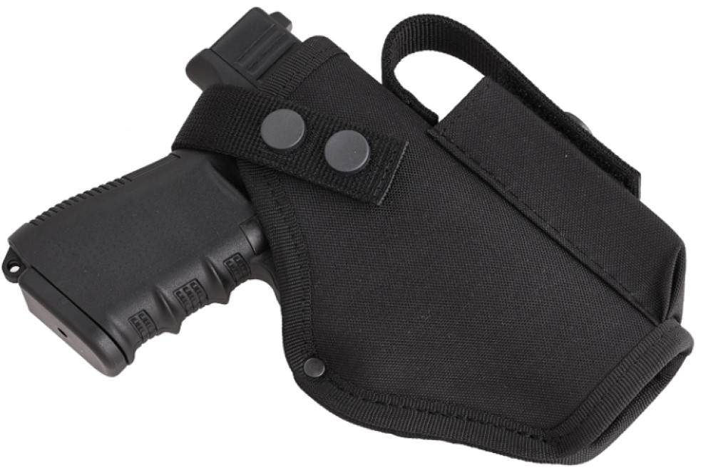 Кобура Шульга левша до G-17 Glock-17 Глок-17 бойовий поясна з чохлом підсумком для магазину oxford 600d чорна ms