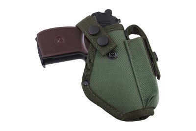Кобура ПМ поясна з чохлом під магазин (Cordura 1000D, олива) ms Кобура ПМ поясна з чохлом під магазин (Cordura 1000D, олива) ms