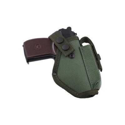 Кобура ПМ поясна з чохлом під магазин (Cordura 1000D, олива) ms Кобура ПМ поясна з чохлом під магазин (Cordura 1000D, олива) ms