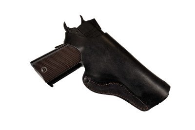 Кобура для Colt 1911 поясна не формована шкіра чорна ms Кобура для Colt 1911 поясна не формована шкіра чорна ms