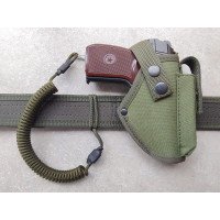 Кобура для ПМ Макарова поясна + шнур страхувальний тренчик з чохлом підсумком під магазин Oxford Оліва 987 ms