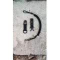 Тренчик-карабін шнур страхувальний кручений шнур спіральний паракорд оптом в наявності 4 кольорів MS
