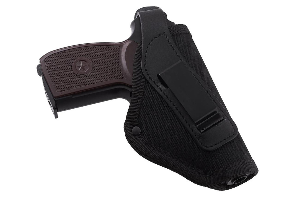 Кобура для ПМ-Макарова поясная + скрытого ношения (cordura 1000D/кожа, чёрная) ms