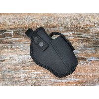 Кобура ТТ  на пояс поясна з чохлом під магазин, чорна (Cordura, чорна)  ms