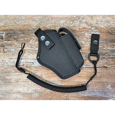 Кобура до G-17 Glock-17 Глок поясна з чохлом підсумком до магазину + шнур тренчик чорна MS