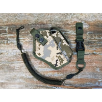 Кобура до G-17 Glock-17 Глок поясна з чохлом підсумком до магазину + шнур тренчик Піксель MS