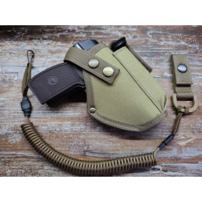 Кобура для пістолета макарова ПМ поясна Койот Пісочний  шнур  MS