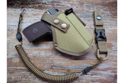 Кобура для пістолета макарова ПМ поясна Койот Пісочний шнур швидкий знімання MS Кобура для пістолета макарова ПМ поясна Койот Пісочний шнур швидкий знімання MS
